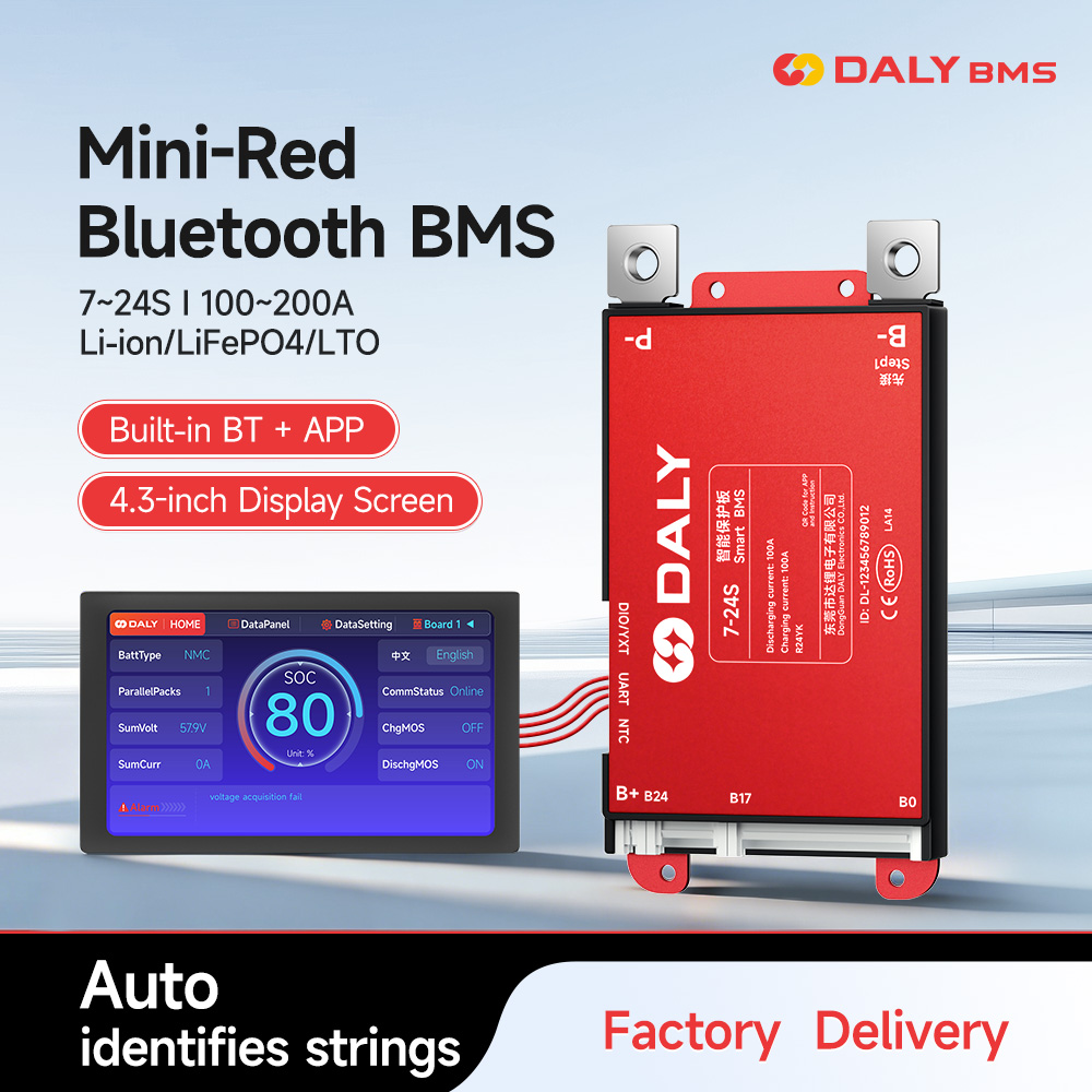 Smart Bms 24S 200A Bluetooth Lifepo4 - Daly Smart BMS 4.3 LCD Pulgadas