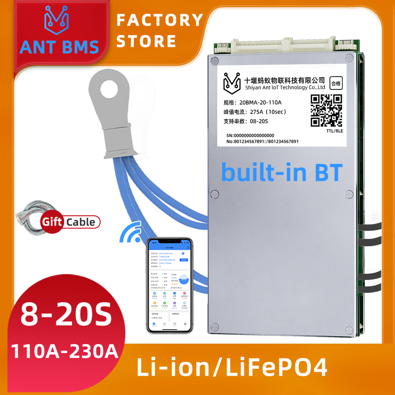 Smart Bms 24S 200A Bluetooth Lifepo4 - ANT Smart Balance BMS 8S-20S con