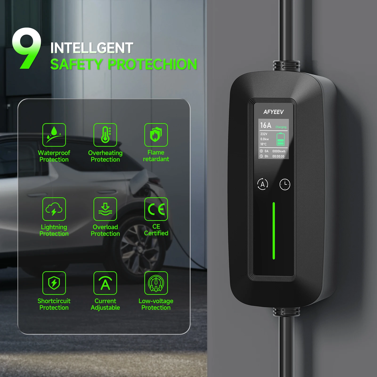 Cargador EV portátil trifásico - Type 2 Portable Ev Charger 11Kw Cee reseña y precio