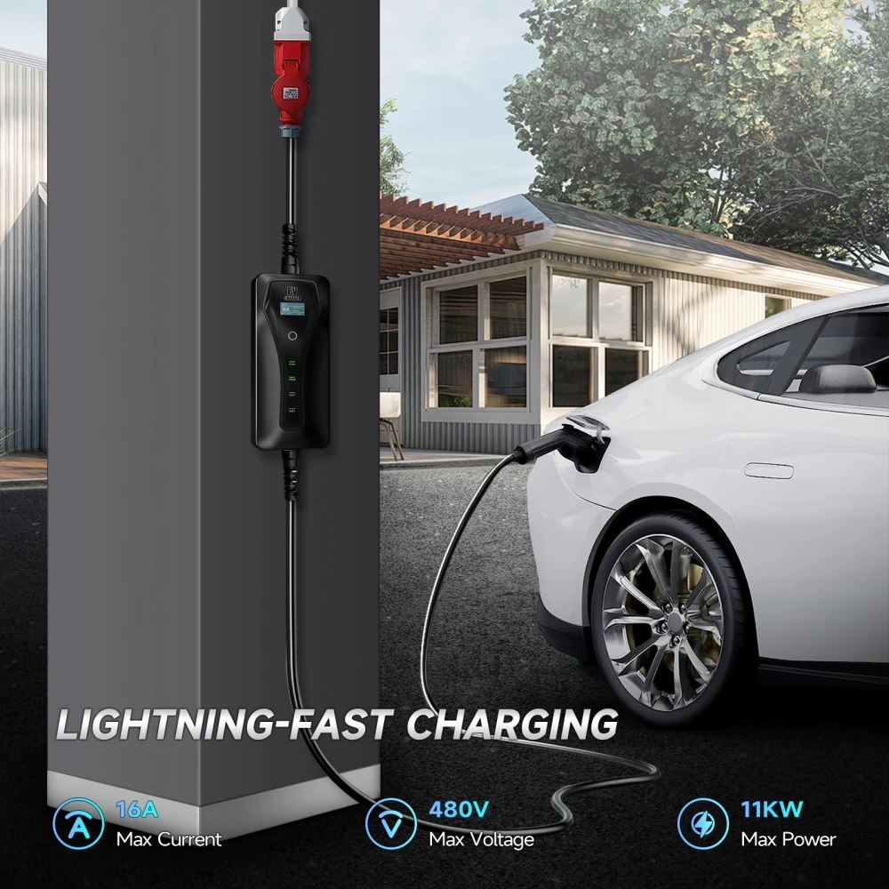 Cargador EV 11KW 16A tipo 2 ca - Type 2 Portable Ev Charger 11Kw Cee reseña y precio