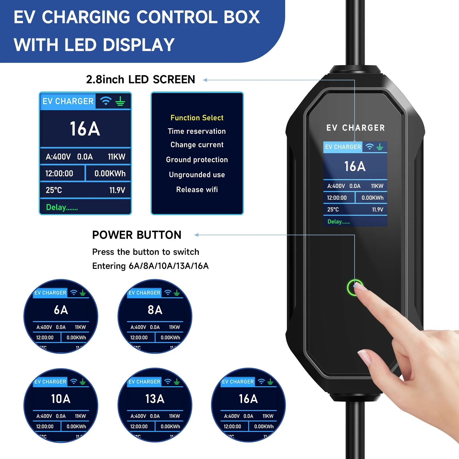 AFEEV-cargador EV portátil tip - Type 2 Portable Ev Charger 11Kw Cee reseña y precio