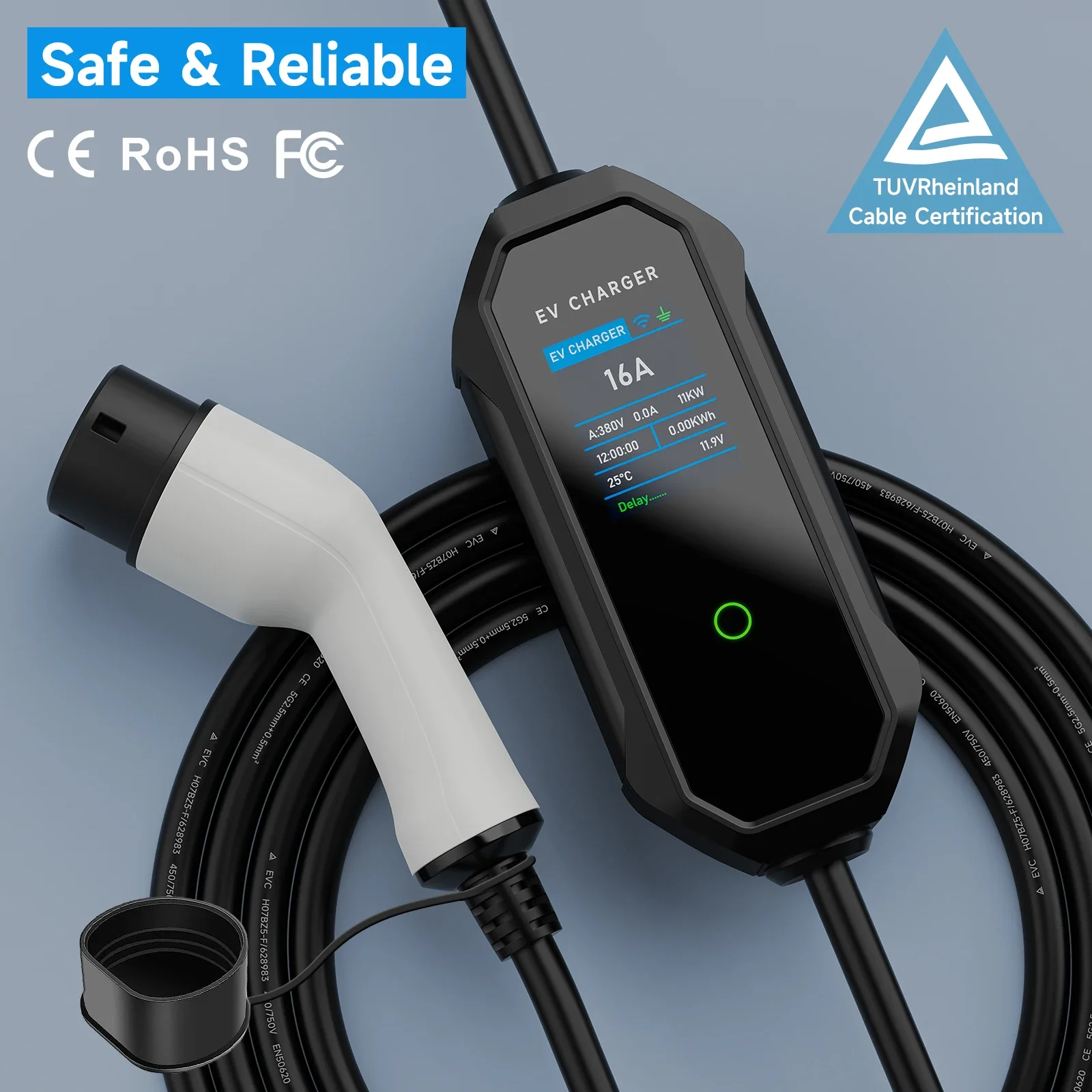 AFEEV-cargador EV portátil tip - Type 2 Portable Ev Charger 11Kw Cee reseña y precio