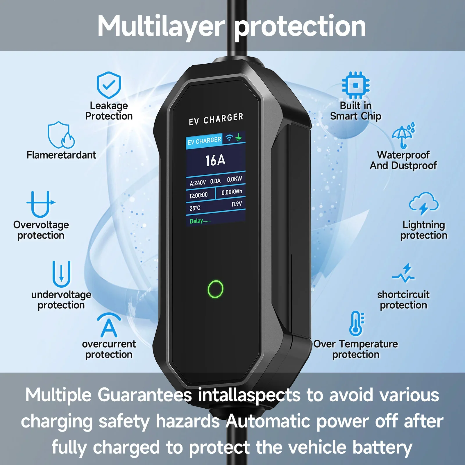 AFEEV-cargador EV portátil tip - Type 2 Portable Ev Charger 11Kw Cee reseña y precio